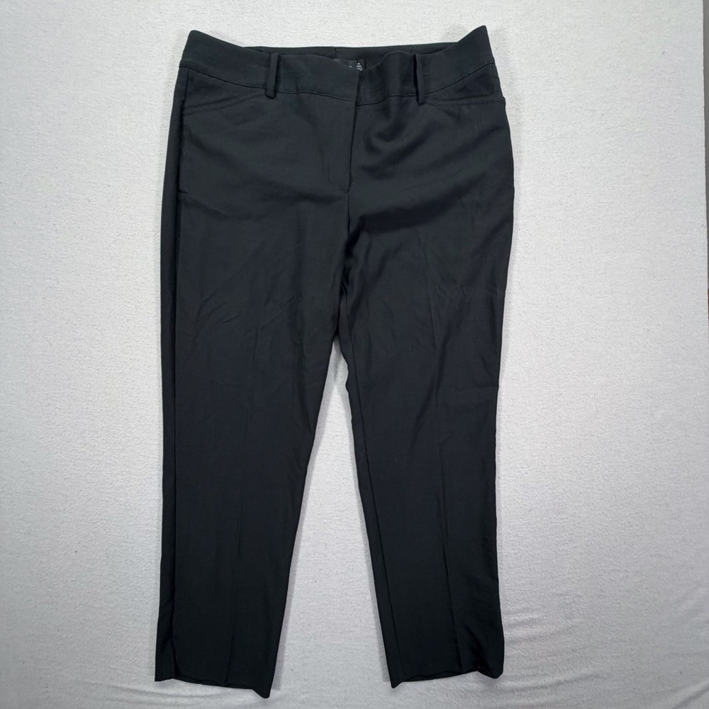 New York & Company Dress Pants‎ Women 14 Tall Black Stretch Work Trousers